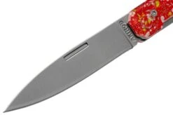 Akinod Utility Folding Knife 18H07 Red Helianthemum, Gentleman's Knife -Knife Haven Sales AIA03M00020 03 akinod