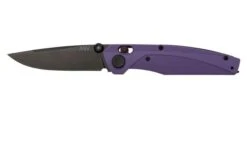 ANV Knives A100, MAGNACUT, DLC Black, Blueberry And Cream GRN, Alock, A100-014 Pocket Knife