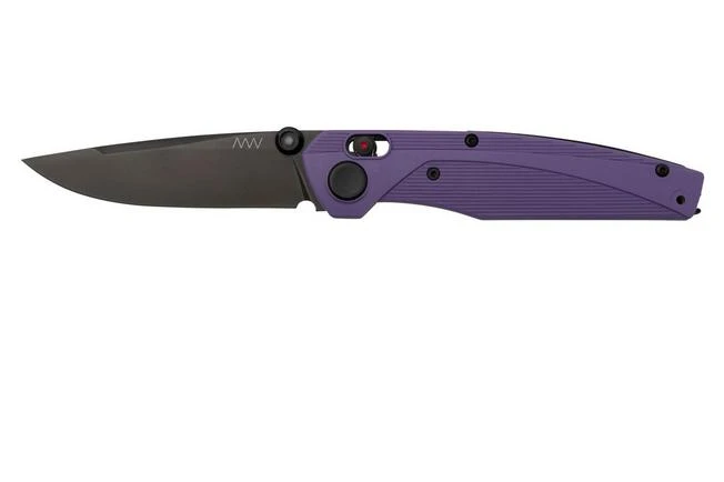 ANV Knives A100, MAGNACUT, DLC Black, Blueberry And Cream GRN, Alock, A100-014 Pocket Knife 3 ANV Knives A100, MAGNACUT, DLC Black, Blueberry And Cream GRN, Alock, A100-014 Pocket Knife