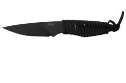 ANV Knives P100 Sleipner Cerakote, Grey Paracord, P100-038, Black Kydex Sheath, Neck Knife
