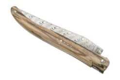 Laguiole En Aubrac Le Perlé 12 Cm L0512WA6J3DB Balbach Damast Full Handle Beech Wood -Knife Haven Sales AUL0512WA6J3DB 04 laguioleaubrac