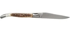Laguiole En Aubrac 12cm Double Plates, Stag Horn Hand-filed, L0712BCI/FSB1 -Knife Haven Sales AUL0712BCI FSB1 02 laguiole en aubrac