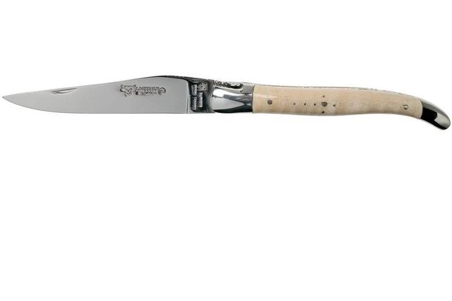 Laguiole En Aubrac 12cm Double Plates, Wavy Maple Hand-filed, L0712EEN1/FSJ1 3 Laguiole En Aubrac 12cm Double Plates, Wavy Maple Hand-filed, L0712EEN1/FSJ1