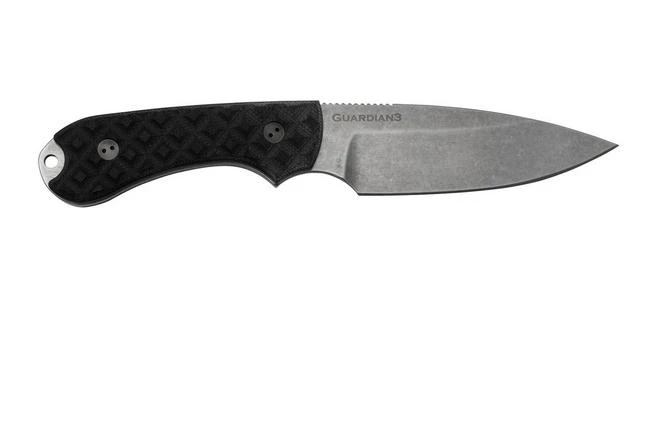 Bradford Knives Guardian 3, 3S-001-MC, Textured Black G-10, CPM-Magnacut, Sabre Grind, Stonewash Finish, Fixed Knife 4 Bradford Knives Guardian 3, 3S-001-MC, Textured Black G-10, CPM-Magnacut, Sabre Grind, Stonewash Finish, Fixed Knife - Image 2