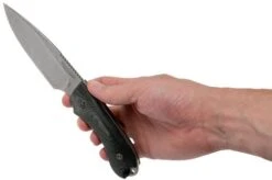 Bradford Guardian 4FE, 3D Black Micarta Guardian 4 M390, Sabre Stonewashed False Edge 4FE-101 -Knife Haven Sales BDK 4FE 101 06 bradford knives