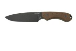 Bradford Knives Guardian 5, 5S-104N-3V, 3D Natural Micarta, CPM-3V, Sabre Grind, Nimbus Blackwashed Finish, Fixed Knife