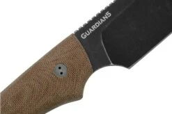 Bradford Knives Guardian 5, 5S-104N-3V, 3D Natural Micarta, CPM-3V, Sabre Grind, Nimbus Blackwashed Finish, Fixed Knife -Knife Haven Sales BDK 5S 104N 3V 05 bradford