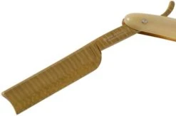 Böker Manufaktur Damascus Horn Straight Razor 140524DAM -Knife Haven Sales BO140524DAM 03 boker