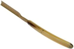 Böker Manufaktur Damascus Horn Straight Razor 140524DAM -Knife Haven Sales BO140524DAM 04 boker