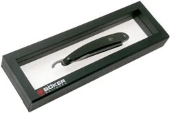 Böker Manufaktur Ebony Damascus Straight Razor 140609DAM -Knife Haven Sales BO140609DAM 07 boker