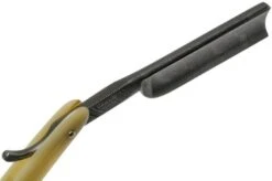 Böker Manufaktur Damascus Horn Straight Razor 140623DAM -Knife Haven Sales BO140623DAM 05 boker