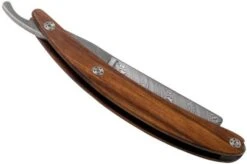 Böker Manufaktur Master Cutter Damascus, Desert Ironwood 140800DAM Straight Razor -Knife Haven Sales BO140800DAM 04 boker