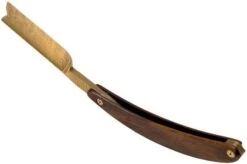 Böker Manufaktur Master Cutter Damascus Gold, Desert Ironwood 140801DAM Straight Razor 12 Böker Manufaktur Master Cutter Damascus Gold, Desert Ironwood 140801DAM Straight Razor -Knife Haven Sales BO140801DAM 05 boker