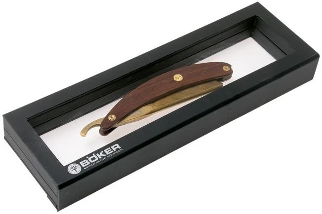 Böker Manufaktur Master Cutter Damascus Gold, Desert Ironwood 140801DAM Straight Razor 8 Böker Manufaktur Master Cutter Damascus Gold, Desert Ironwood 140801DAM Straight Razor - Image 6