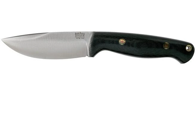 Bark River North Country EDC CPM 154, Black Canvas Micarta, Mosaic Pins Fixed Knife 3 Bark River North Country EDC CPM 154, Black Canvas Micarta, Mosaic Pins Fixed Knife