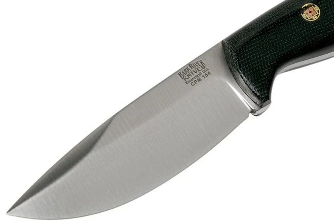 Bark River North Country EDC CPM 154, Black Canvas Micarta, Mosaic Pins Fixed Knife 5 Bark River North Country EDC CPM 154, Black Canvas Micarta, Mosaic Pins Fixed Knife - Image 3