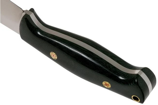 Bark River North Country EDC CPM 154, Black Canvas Micarta, Mosaic Pins Fixed Knife 6 Bark River North Country EDC CPM 154, Black Canvas Micarta, Mosaic Pins Fixed Knife - Image 4