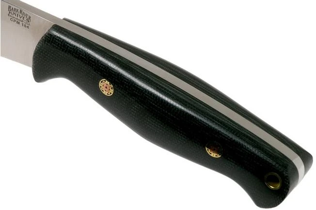 Bark River North Country EDC CPM 154, Black Canvas Micarta, Mosaic Pins Fixed Knife 7 Bark River North Country EDC CPM 154, Black Canvas Micarta, Mosaic Pins Fixed Knife - Image 5