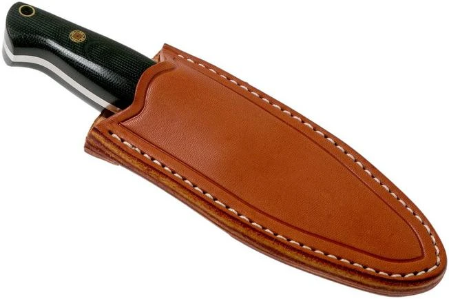 Bark River North Country EDC CPM 154, Black Canvas Micarta, Mosaic Pins Fixed Knife 8 Bark River North Country EDC CPM 154, Black Canvas Micarta, Mosaic Pins Fixed Knife - Image 6