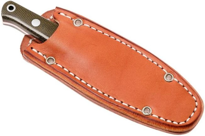 Bark River Mini Bushcrafter CPM 3V, Green Canvas Micarta, Red Liner 9 Bark River Mini Bushcrafter CPM 3V, Green Canvas Micarta, Red Liner - Image 7