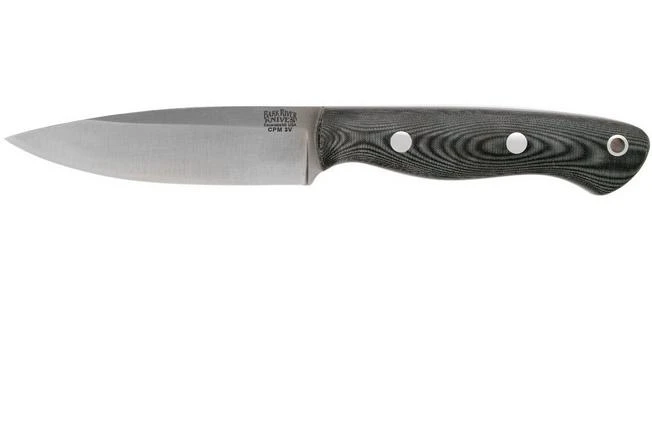 Bark River Mini Aurora CPM 3V, Black Linen Matte Micarta, Hollow Pins 3 Bark River Mini Aurora CPM 3V, Black Linen Matte Micarta, Hollow Pins