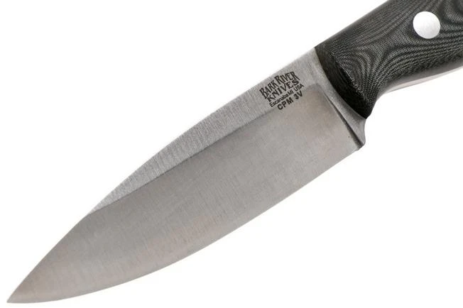Bark River Mini Aurora CPM 3V, Black Linen Matte Micarta, Hollow Pins 5 Bark River Mini Aurora CPM 3V, Black Linen Matte Micarta, Hollow Pins - Image 3