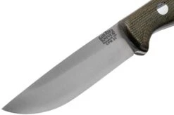Bark River Bravo EDC CPM 3V Rampless, Green Canvas Micarta Bushcraft Knife -Knife Haven Sales BRK07 027GCMR 03 bark river knives