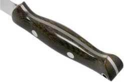 Bark River Bravo EDC CPM 3V Rampless, Green Canvas Micarta Bushcraft Knife -Knife Haven Sales BRK07 027GCMR 04 bark river knives