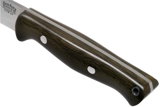 Bark River Gunny Hunter LT CPM 3V Green Canvas Micarta Bushcraft Knife 7 Bark River Gunny Hunter LT CPM 3V Green Canvas Micarta Bushcraft Knife - Image 5