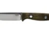 Bark River Bravo EDC CPM 154, Green Canvas Micarta, Rampless