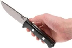 Bark River Bravo 1 A2, Black Canvas Micarta, Brown Sheath -Knife Haven Sales BRK07 111BRKC 06 bark river brk07 111brkc 06