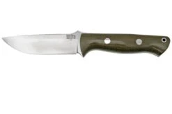 Bark River Bravo 1 A2 Green Canvas Micarta, Bushcraft Knife