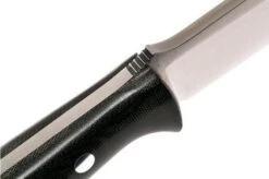 Bark River Bravo 1.2 CPM 3V, Black Canvas Micarta, Brown Sheath -Knife Haven Sales BRK07 123BRKC 05 bark river bravo brk07 123brkc 05