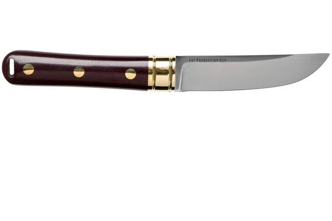 Bark River Kitsuné Tanto CPM 154, Burgundy Canvas Micarta Fixed Knife 4 Bark River Kitsuné Tanto CPM 154, Burgundy Canvas Micarta Fixed Knife - Image 2