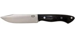 Bark River Sahara Hunter A2, Black Linen Micarta, Brown Sheath