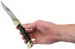 Buck 110 Folding Hunter, With Finger Grooves -Knife Haven Sales BUCK0110BRSFG B 08 buck v201907