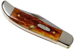 Case Knives Pocket Hunter Pocket Worn Harvest Orange Bone Corn Cob Jig 07398, 61165 SS Pocket Knife -Knife Haven Sales CE07398 04 case