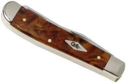 Case Mini Trapper Autumn Maple Burl Wood, 11545, 7207 SS Pocket Knife -Knife Haven Sales CE11545 04 case