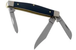 Case Medium Stockman Navy Blue Synthetic, 23614, 4344 SS Pocket Knife -Knife Haven Sales CE23614 02 case