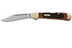 Case Mini Copperlock Crimson Red Peach Seed Jigged Bone, 27385, 61749L SS Pocket Knife -Knife Haven Sales CE27385 01 case