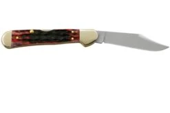 Case Mini Copperlock Crimson Red Peach Seed Jigged Bone, 27385, 61749L SS Pocket Knife -Knife Haven Sales CE27385 02 case