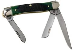 Case Medium Stockman Hunter Green Bone, Sawcut, 27664, 6318 SS Pocket Knife -Knife Haven Sales CE27664 02 case