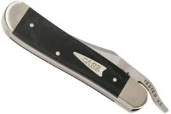Case Russlock Smooth Black Micarta, 27734, 101953L SS Pocket Knife -Knife Haven Sales CE27734 04 case knives