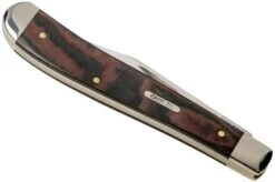 Case Slimline Trapper Smooth Black Red Micarta, 27857, 101048 SS Pocket Knife -Knife Haven Sales CE27857 04 case knives