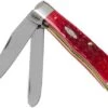 Case Trapper Dark Red Bone, Peach Seed Jig, 31950, 6254 CV Pocket Knife -Knife Haven Sales CE31950 01 case