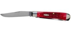 Case Trapper Dark Red Bone, Peach Seed Jig, 31950, 6254 CV Pocket Knife -Knife Haven Sales CE31950 03 case