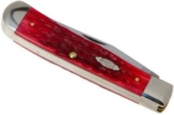 Case Trapper Dark Red Bone, Peach Seed Jig, 31950, 6254 CV Pocket Knife -Knife Haven Sales CE31950 04 case