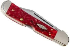 Case Copperhead Dark Red Bone, Peach Seed Jig, 31954, 61749L CV Pocket Knife -Knife Haven Sales CE31954 04 case
