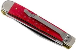 Case Trapper Dark Red Bone, Peach Seed Jig, 31957, 6254 CV Pocket Knife With Pocket Clip -Knife Haven Sales CE31957 04 case