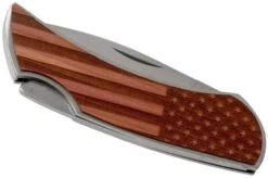 Case X Woodchuck Executive Lockback Brushed Stainless, Flag, 64324, M1300L SS Pocket Knife -Knife Haven Sales CE64324 04 case knives